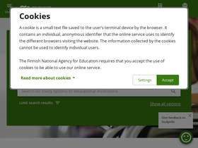 'studyinfo.fi' screenshot