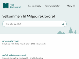 'miljodirektoratet.no' screenshot