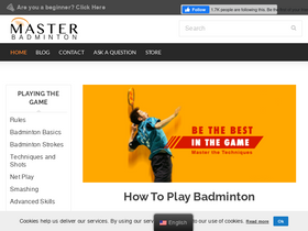 'masterbadminton.com' screenshot