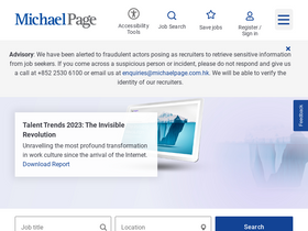 'michaelpage.com.hk' screenshot