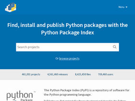 'pypi.org' screenshot