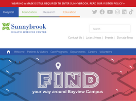 'sunnybrook.ca' screenshot
