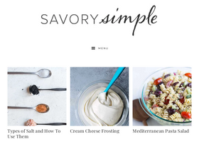 'savorysimple.net' screenshot