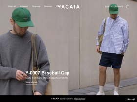yacaia.com homepage screenshot