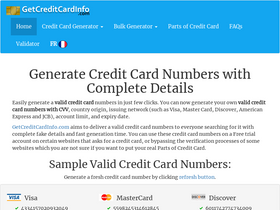 'getcreditcardinfo.com' screenshot