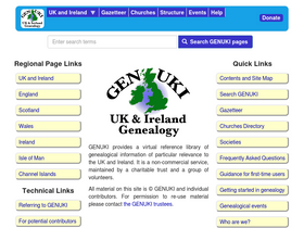 'genuki.org.uk' screenshot