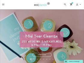 hicjuice.com homepage screenshot