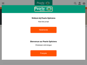 'pearle.be' screenshot