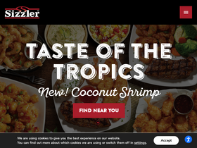 'sizzler.com' screenshot