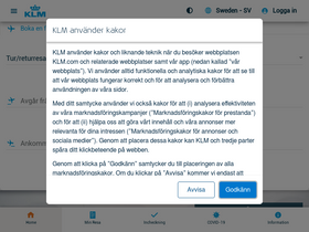 'klm.se' screenshot