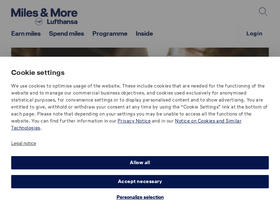 'miles-and-more.com' screenshot