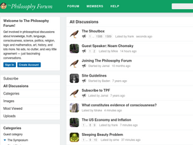 'thephilosophyforum.com' screenshot