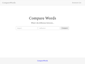 'comparewords.com' screenshot