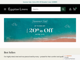 'egyptianlinens.com' screenshot