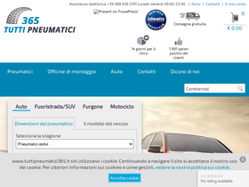 'tuttipneumatici365.it' screenshot
