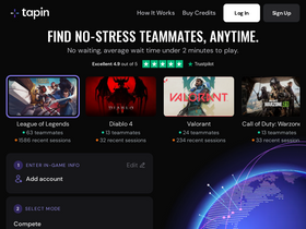 'tapin.gg' screenshot