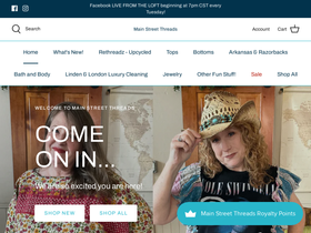 mainstreetthreadsvb.com homepage screenshot