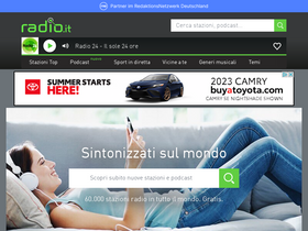 'radio.it' screenshot