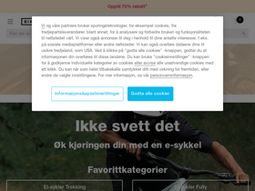 'bikester.no' screenshot