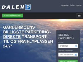 'dalenparkering.no' screenshot