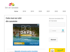 'stiridinsanatate.com' screenshot