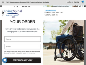 'livingspinal.com' screenshot