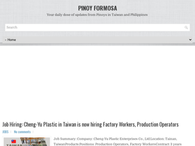 'pinoyformosa.com' screenshot