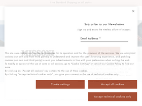 'missoni.com' screenshot