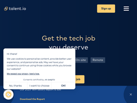 'talent.io' screenshot