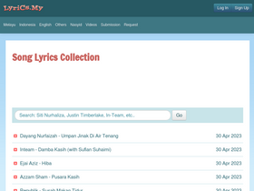 'lyrics.my' screenshot