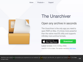 'theunarchiver.com' screenshot