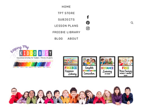 'keepingmykiddobusy.com' screenshot