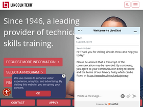 'lincolntech.edu' screenshot