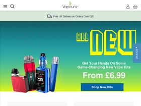 'vapouriz.co.uk' screenshot