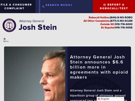 'ncdoj.gov' screenshot