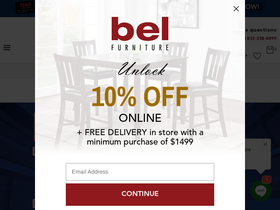 'belfurniture.com' screenshot