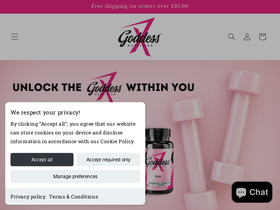 goddessnutrition.com homepage screenshot
