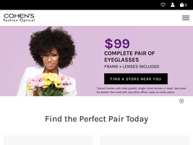 'cohensfashionoptical.com' screenshot