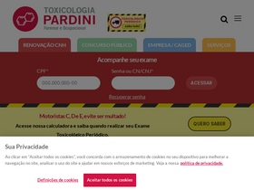 'exametoxicologico.com.br' screenshot