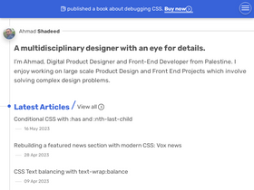 'ishadeed.com' screenshot