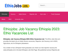 'ethiojobs.info' screenshot