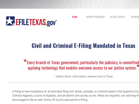 'efiletexas.gov' screenshot