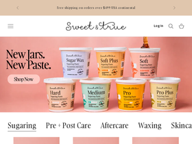 sweetandtruesugaring.com homepage screenshot