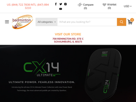 'badmintonwarehouse.com' screenshot