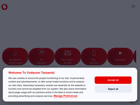 'vodacom.co.tz' screenshot