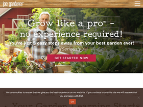 'joegardener.com' screenshot