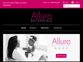 allure-botanicals.com homepage screenshot