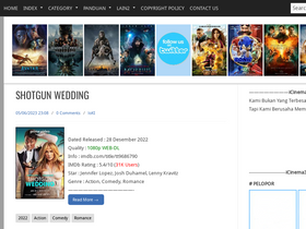 'icinema3satu.id' screenshot