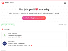 'mediabeans.io' screenshot