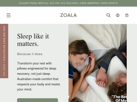 Zoala homepage screenshot